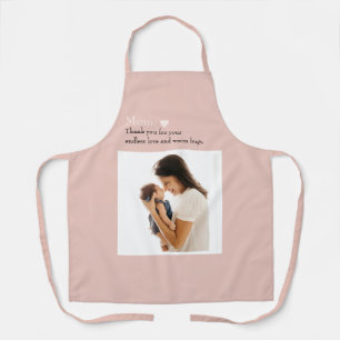 Tablier de fête des mères avec photo et coeur