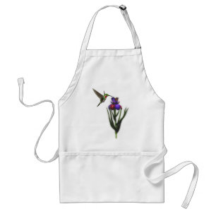 Tablier de fleur d'iris de colibri