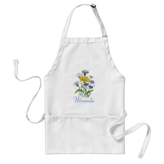 Tablier de fleurs de cornouailles personnalisées (Devant)