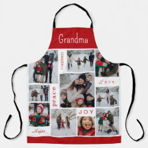 Tablier de grand-mère avec impression de collage d