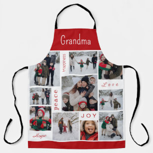 Tablier de grand-mère avec impression de collage d