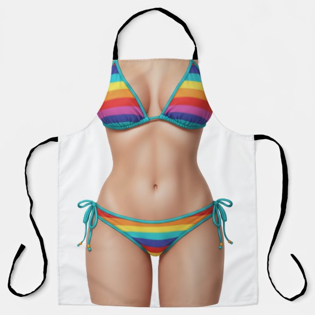 Tablier de Grill Funny Bikini – Cadeau de BBQ Drôl (Recto)