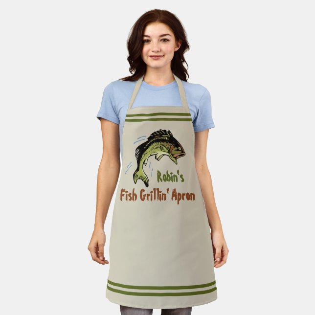 Tablier de Grillin de Poisson Personnalisé (Porté)