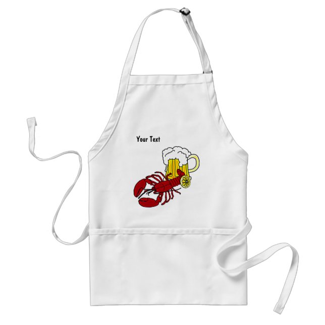 Tablier de homard avec texte personnalisé (Devant)