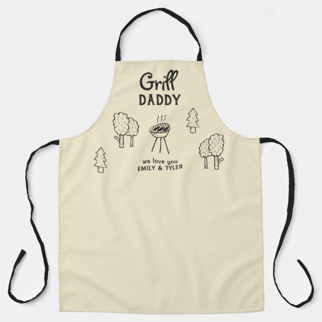 Tablier de la Fête des Pères Grill Daddy Cartoon (Recto)