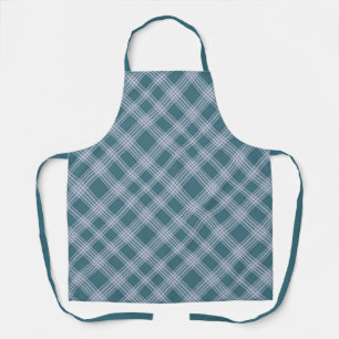 Tablier de Motif Cyan Plaid