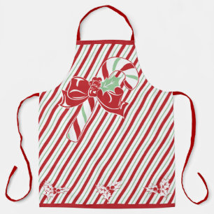Tablier de Noël à rayures de bonbon