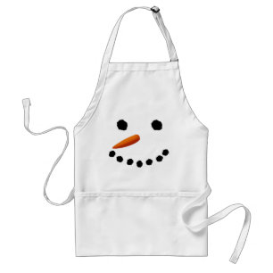 Tablier de Noël de visage de bonhomme de neige
