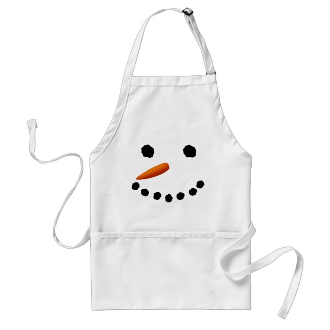 Tablier de Noël de visage de bonhomme de neige (Devant)