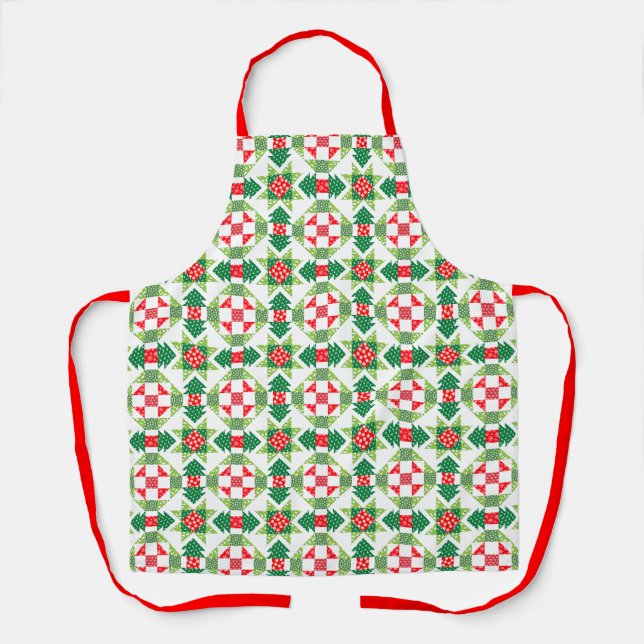Tablier de Noël patchwork quilt (Recto)