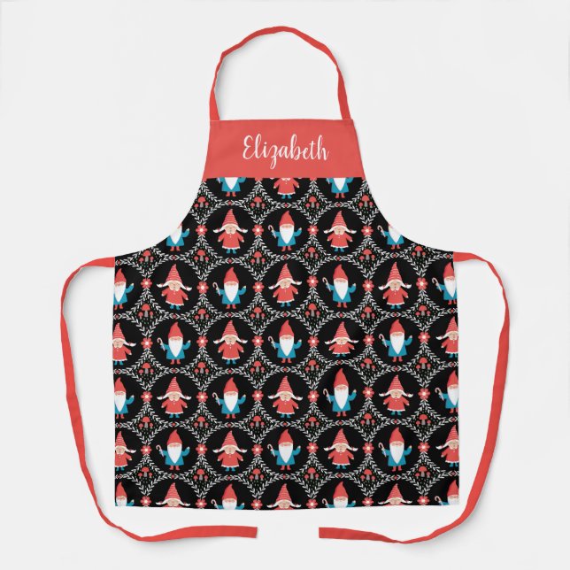 Tablier de Noël personnalisé Gnome (Recto)