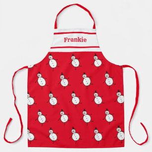Tablier de Noël personnalisé Snowman