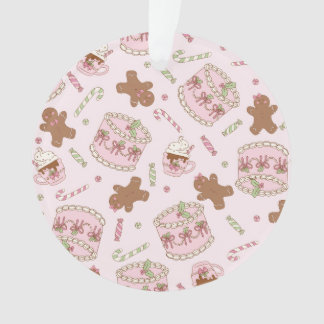 Tablier de Noël rose pastel gâteau et nœud papillo