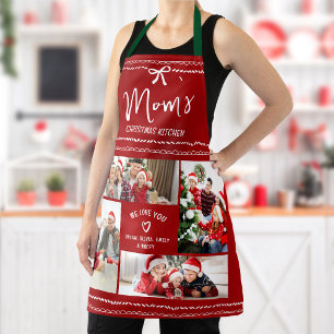 Tablier de Noël Rouge On T'aime Maman Doodles 4 Ph