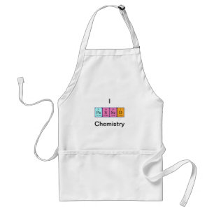 Tablier de nom de table périodique de la chimie pa