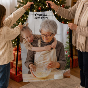 Tablier de photo amusant Cadeau de fête de grand-m