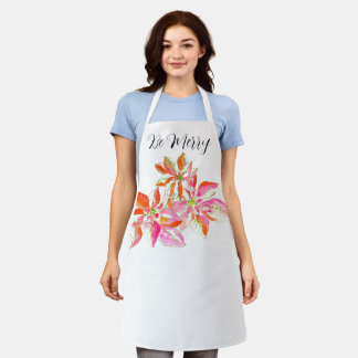 Tablier de Poinsettia de vacances - Soyez Joyeux T