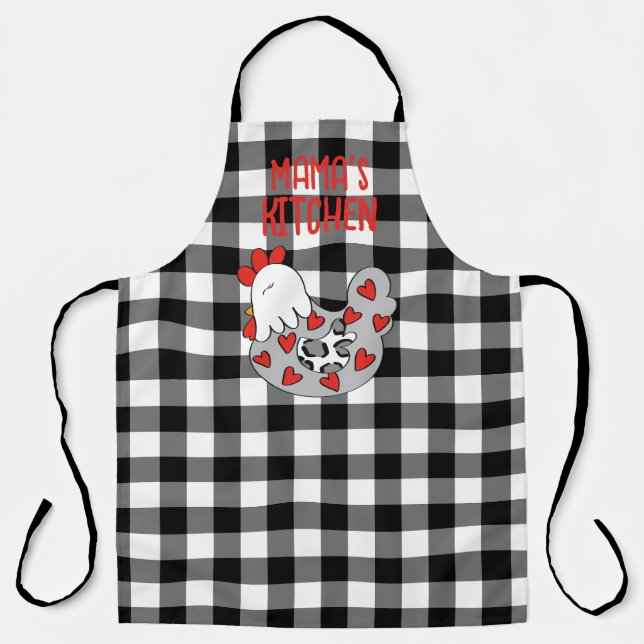 Tablier de poulet personnalisé avec coeur (Recto)