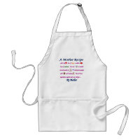Tablier de recette de mère
