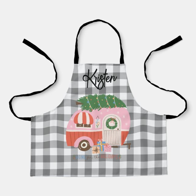 Tablier de taille d'enfant de Noël personnalisé (Recto)