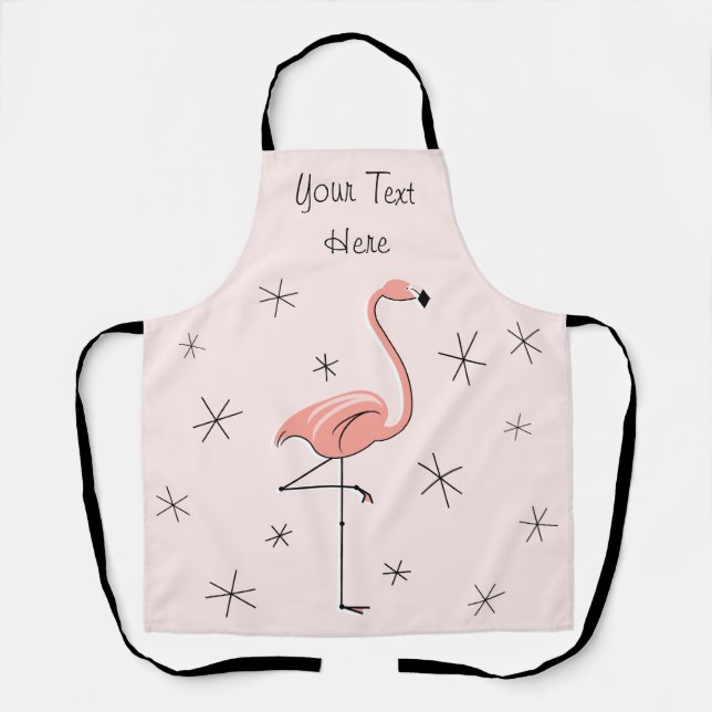 Tablier de texte rose Flamant rose (Recto)