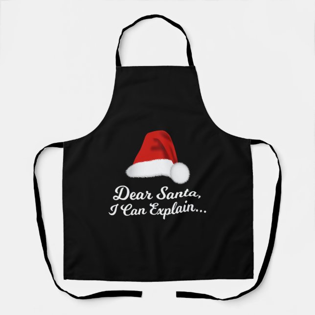 Tablier Dear Santa I Can Explain Funny (Recto)