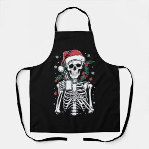 Tablier Décès dans le squelette de Noël Café Lover cadeau