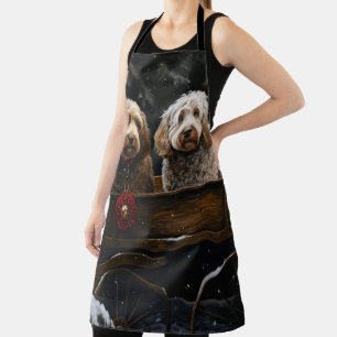 Tablier Décor de Noël Cockapoo Snowy Sleigh