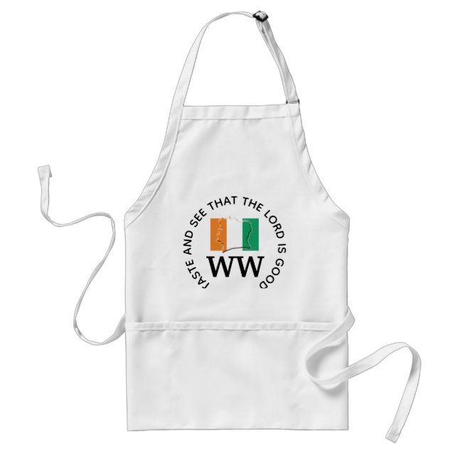 Tablier DÉGUSTER ET VOIR Drapeau monogramme Côte d'Ivoire (Devant)