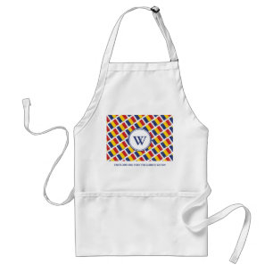 Tablier DÉGUSTER ET VOIR Drapeau ROUMANIE Monogramme Perso