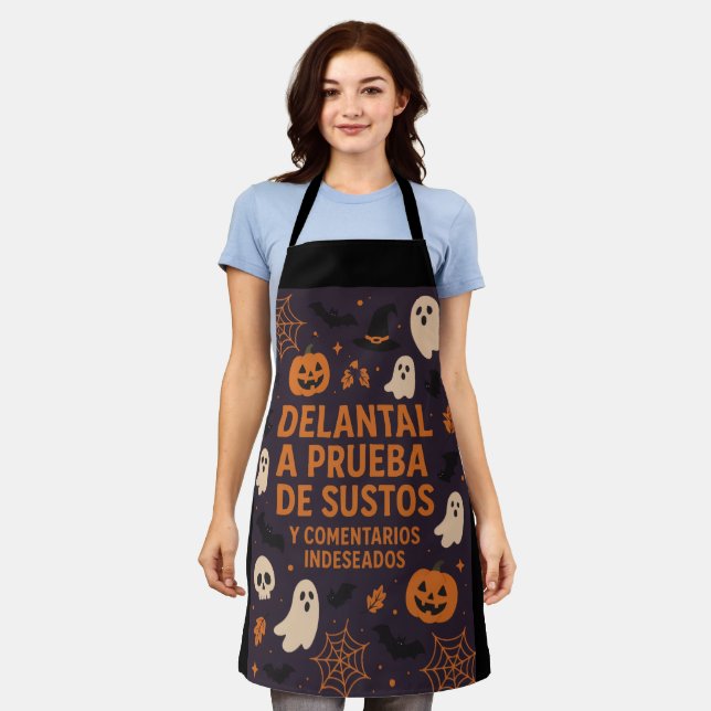 Tablier Delantal Halloween estilo introvertido (Porté)
