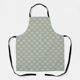 Tablier Délicat vert et gris, art déco.