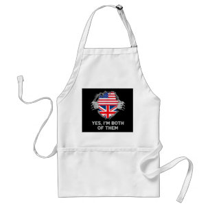 Tablier Demi Américain Demi Britannique USA Angleterre Dra