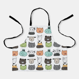 Tablier d'enfant - Visages d'animaux de ferme