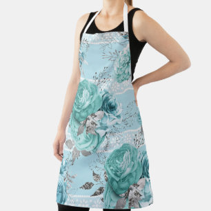Tablier Dentelle Rose Bleue Lumière Luxe