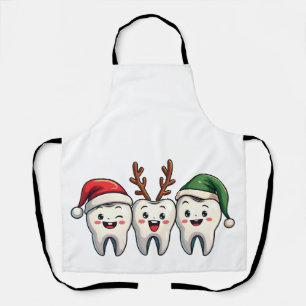 Tablier Dentiste Noël Dental Père Noël Floss Xmas Tree