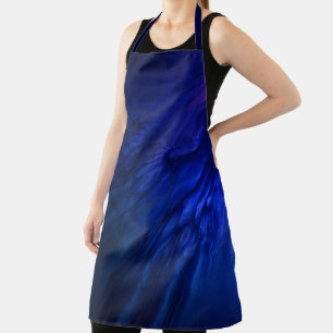 Tablier Des ailes mystiques aux plumes bleues profondes
