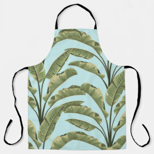 Tablier Des feuilles de bananes sans couture. Motif tropic
