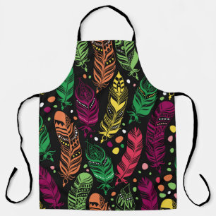 Tablier Des plumes ethniques sans couture, des motifs dyna