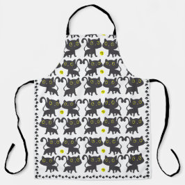 Tablier Design Charmant Chat Noir