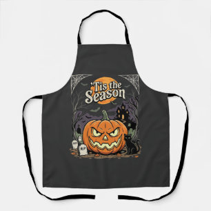 Tablier Design de chat de citrouille de la saison d'Hallow