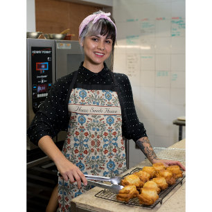 Tablier Design de fleur d'art populaire scandinave personn