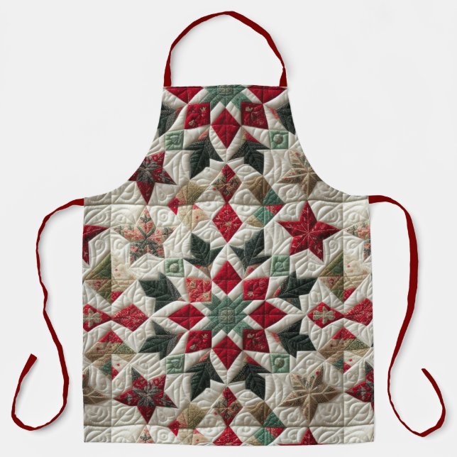 Tablier Design de Noël doré (Recto)