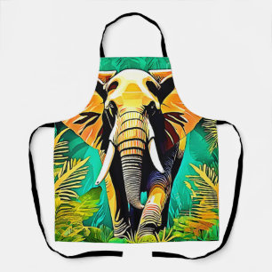 Tablier Design de scène Eléphant de la Jungle