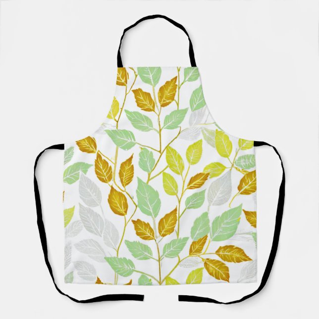 Tablier Design élégant de feuilles inspirées par la nature (Recto)