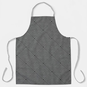 Tablier Design géométrique gris argenté sur n'importe quel