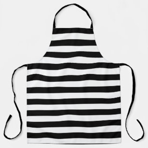 Tablier Design Horizontal Noir Et Blanc