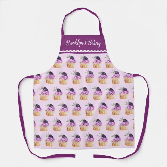 Tablier Dessert de Motif de Cupcake mou personnalisé (Recto)