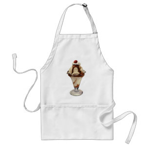 Tablier Desserts de sundae de glace au chocolat chaud vint