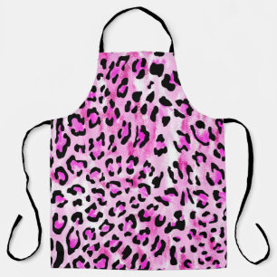 Tablier dessin à la main couleur rose sans couture motif l